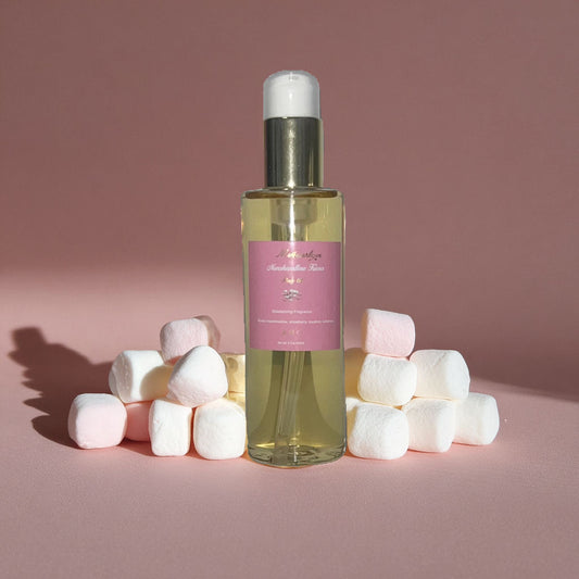 Bottle of marshmallow-body oil 